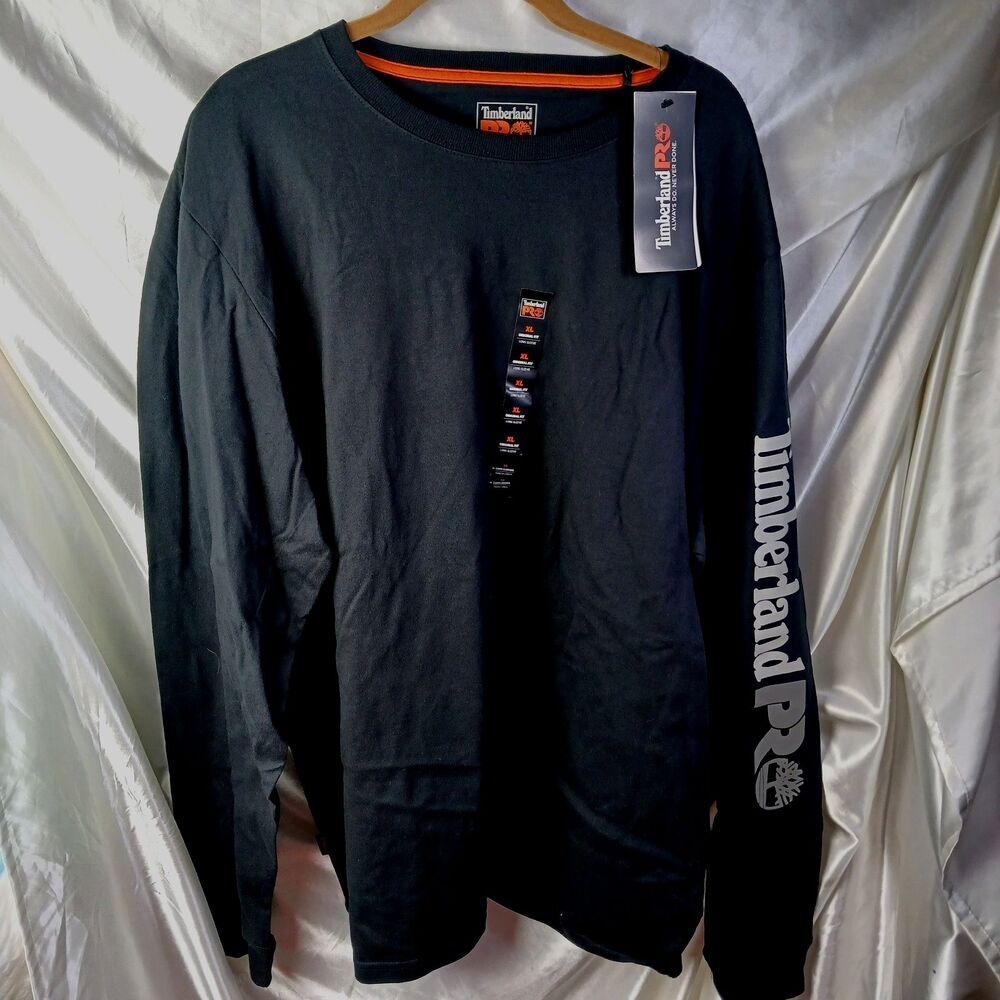 TIMBERLAND PRO ORIGINAL FIT LONG SLEEVE Black ODOR CONTROL SHIRT SIZE XL NWT